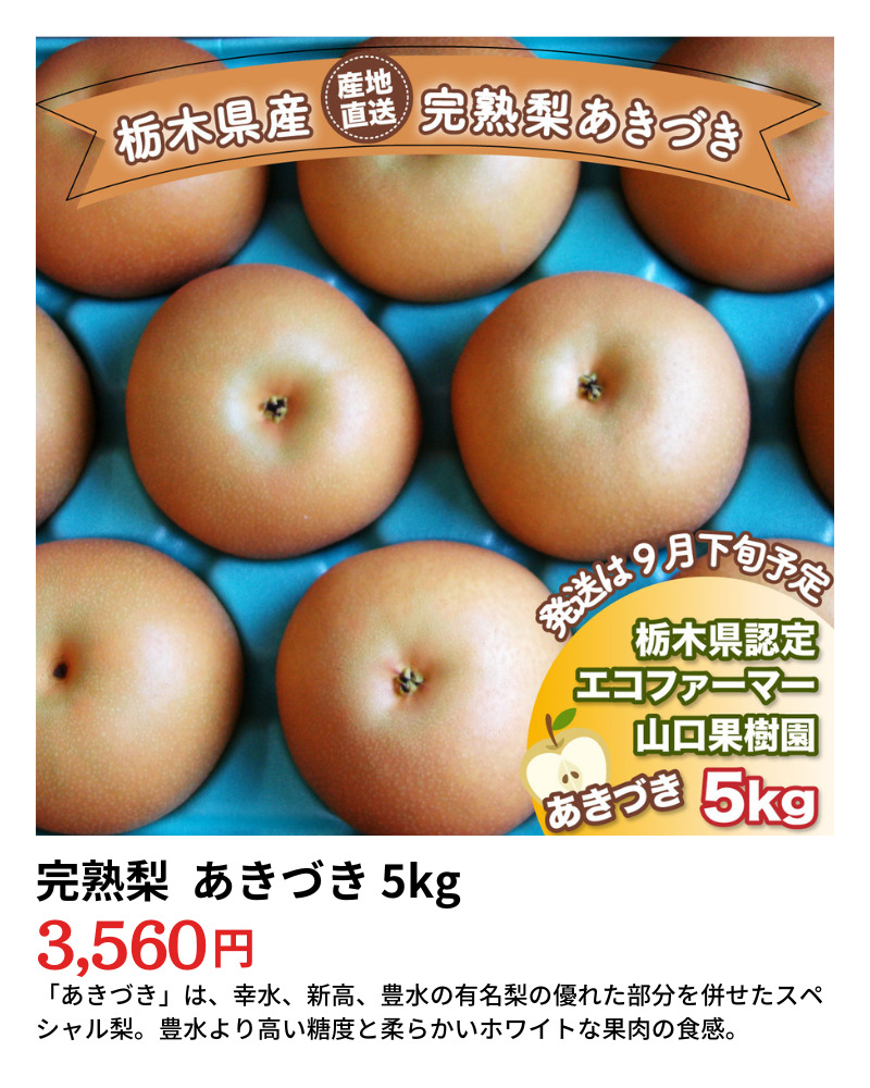 山口果樹園　完熟梨あきづき商品ページリンク画像