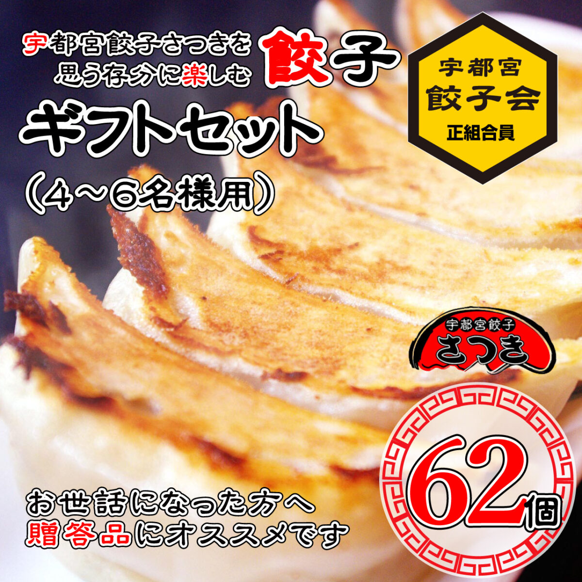 ＜保存料・化学調味料不使用＞餃子ギフトセット ４～６名様用【宇都宮餃子さつき】