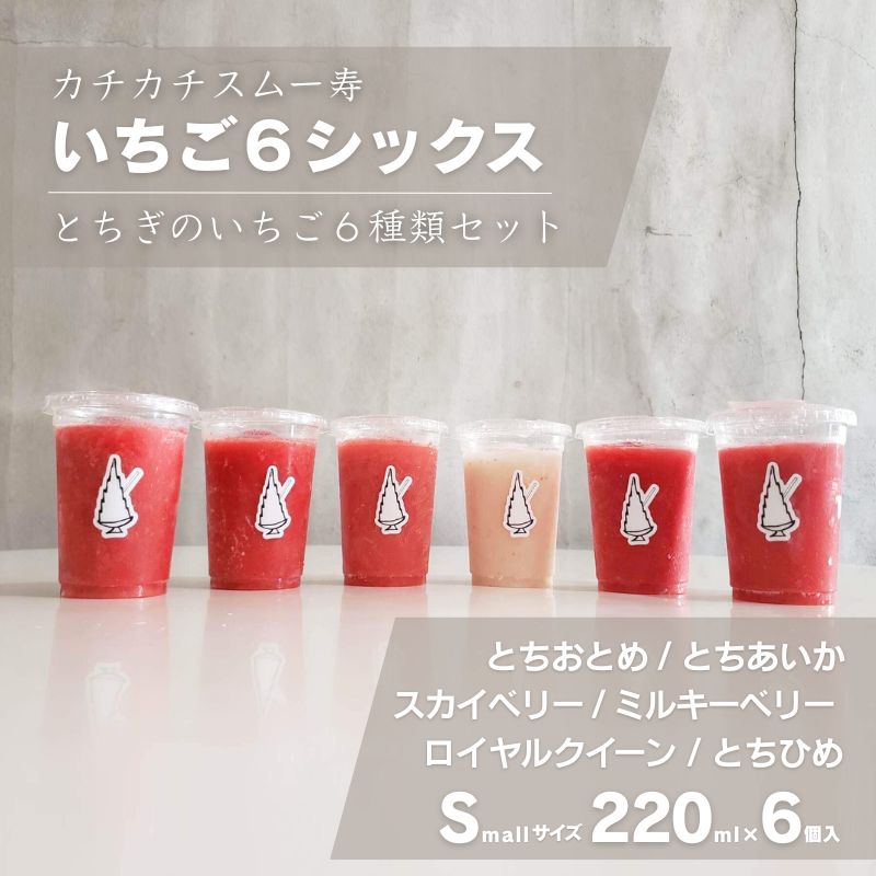 カチカチスムー寿「いちご6シックス」-とちぎのいちご6種類食べ比べセットS